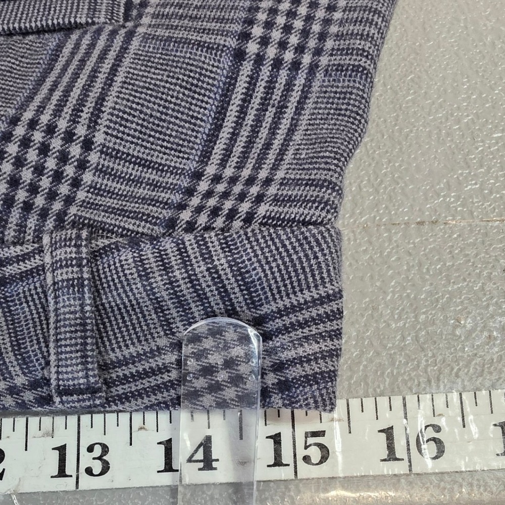 Banana Republic Womens 2 Sloan Navy Gray Plaid Ankle Pants - Picture 6 of 13